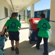 students recycling