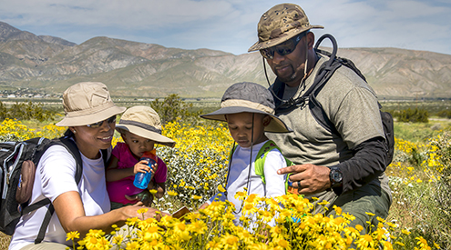 Family on Pacific Crest Trail, BLM