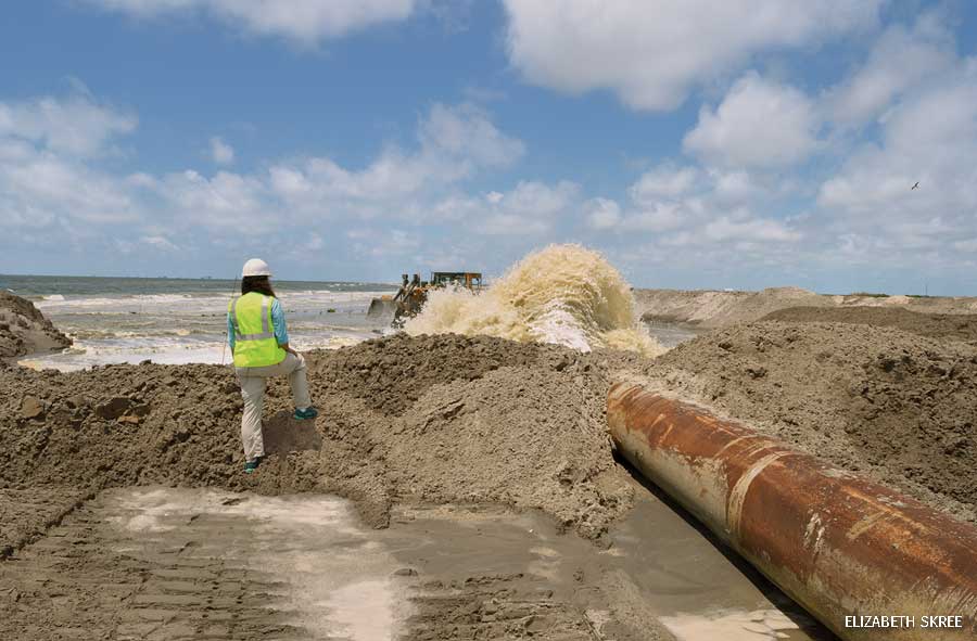 Construction to restore the Caminada Headlands