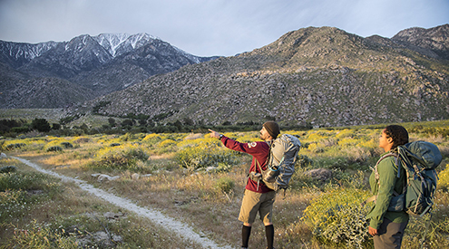 Hikers on the Pacific Crest Trail