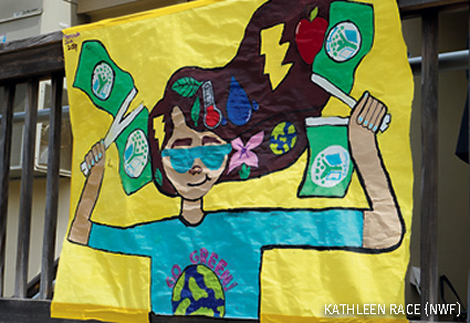 EcoSchool flag designed by Centerville Elementary School students